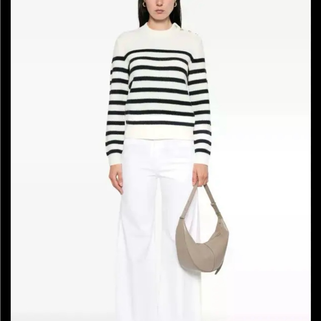 A.P.C. Striped Button Detailed Sweater
